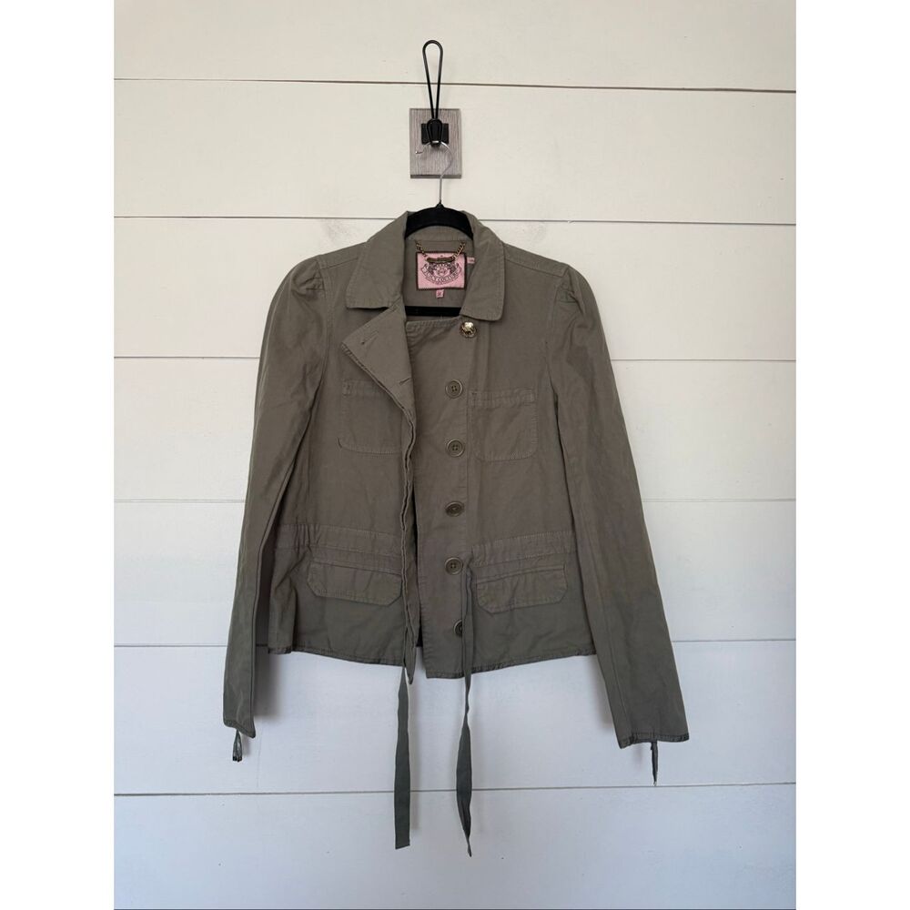 Juicy Couture Women’s Medium Burnt Sage Utility Jacket Y2K 2000s Deadstock New - Picture 1 of 6